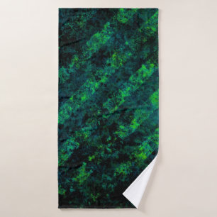 Toalha De Banho Fundo verde-preto-azul com borrão, verde, com borr