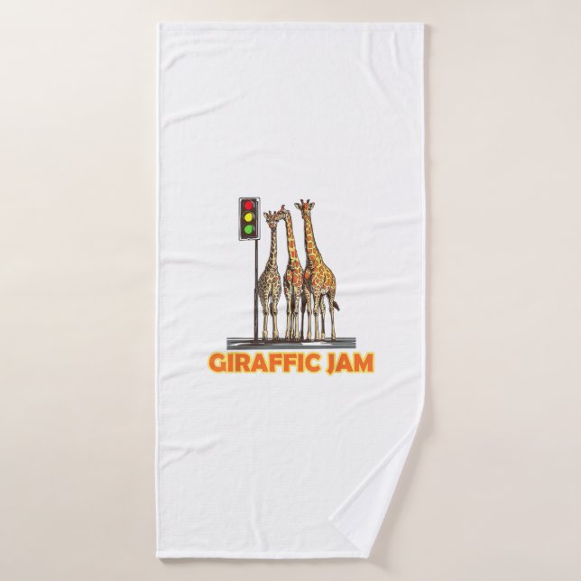 Toalha De Banho Funny Pun Giraffe Jam (Toalha de Banho)