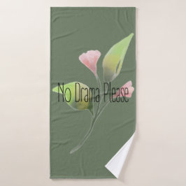Toalha De Banho Funny Quote No Drama Please Decor For Home