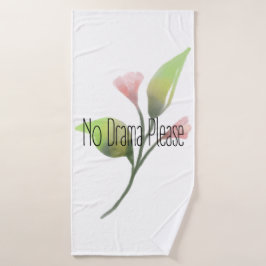 Toalha De Banho Funny Quote No Drama Please Decor For Home