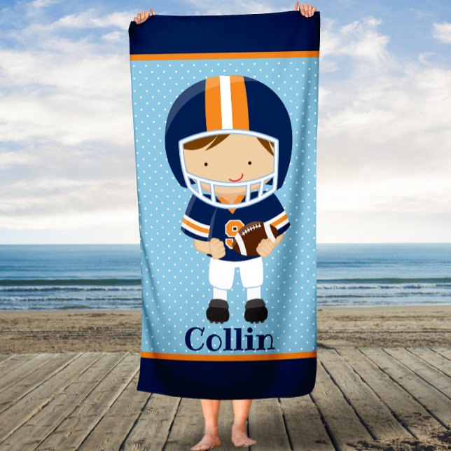 Toalha De Banho Futebol Personalizado Boys Bath Towel (Criador carregado)