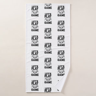 Toalha De Banho Gamer Gift - Vamos Jogue o Jogo