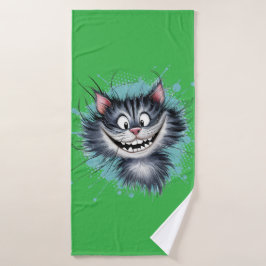 Toalha De Banho Gato com sorriso.