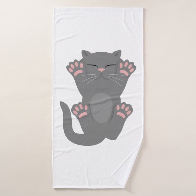 Toalha De Banho Gato dormindo (Toalha de Banho)