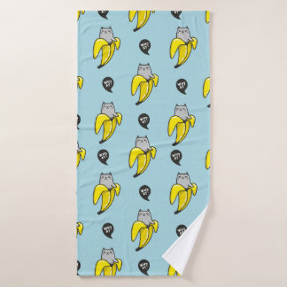 Toalha De Banho Gato na banana