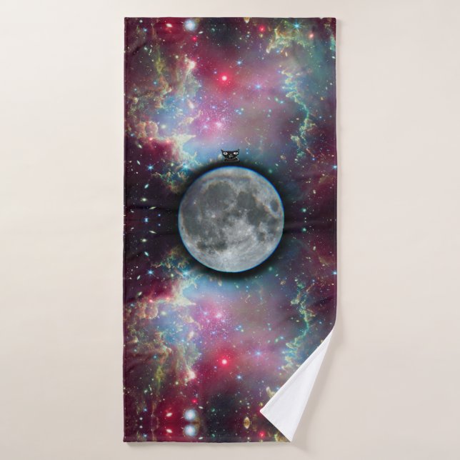 Toalha De Banho Gato na lua (Toalha de Banho)