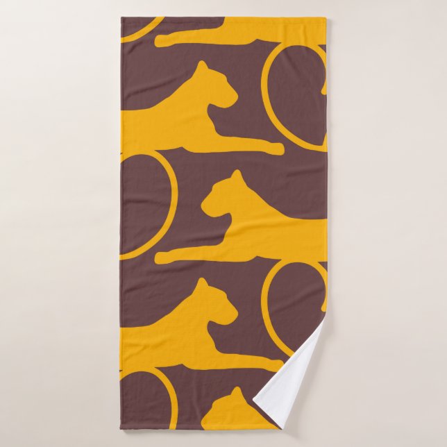 Toalha De Banho Gato-Pantera-Pantera-Leopardo-abstrato  (Toalha de Banho)