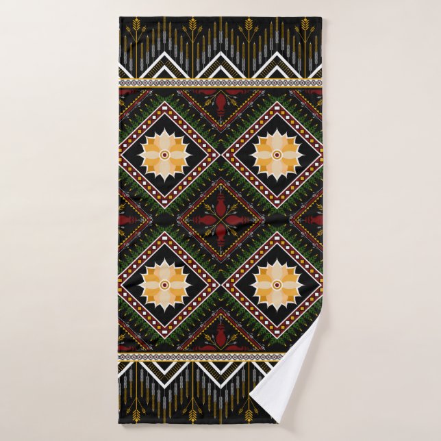 Toalha De Banho Geometric ethnic pattern seamless design (Toalha de Banho)