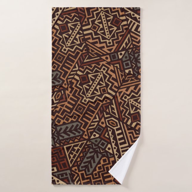 Toalha De Banho Geometric seamless pattern created in trendy ethni (Toalha de Banho)