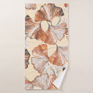 Toalha De Banho Gingko com o padrão perfeito do fruta. Aquarela fl