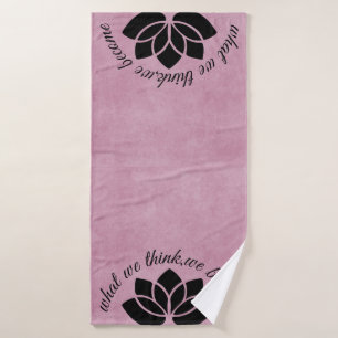 Toalha De Banho Giro Inspiracional Yoga Lotus Bath Totol
