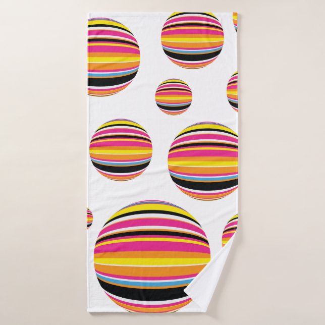 Toalha De Banho gotas de chuva com abstrato striped padrão contínu (Toalha de Banho)