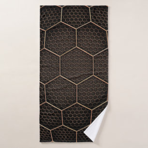 Toalha De Banho Grade de hexágono de textura de fundo d