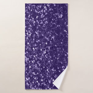 Toalha De Banho Grelhas de brilho ultra violeta-escuro