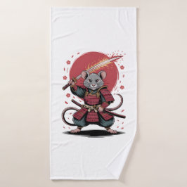 Toalha De Banho guerreiro Samurai Rat