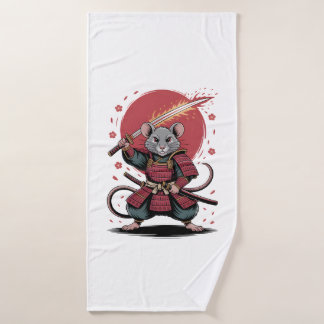 Toalha De Banho guerreiro Samurai Rat