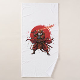 Toalha De Banho guerreiro Samurai Rat