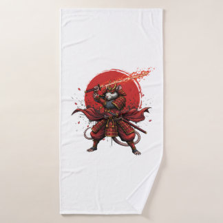 Toalha De Banho guerreiro Samurai Rat