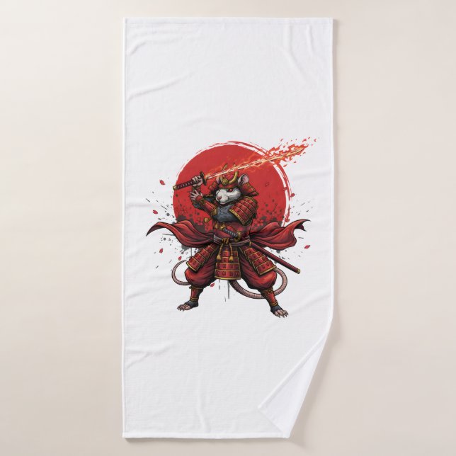 Toalha De Banho guerreiro Samurai Rat (Toalha de Banho)