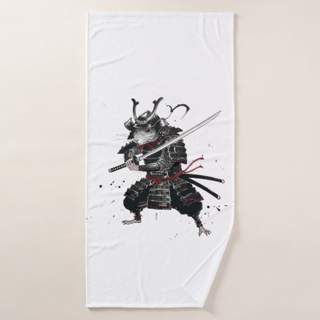 Toalha De Banho guerreiro Samurai Rat (Toalha de Banho)