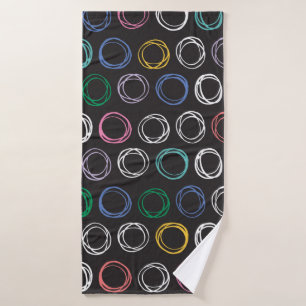 Toalha De Banho Hand drawn pattern with brushed lines seamless pat