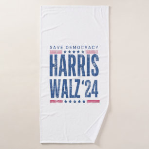Toalha De Banho Harris Walz 2024 Save Democracy