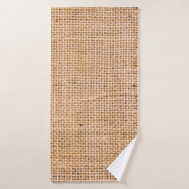 Toalha De Banho Hessian sackcloth burlap woven texture background, (Toalha de Banho)