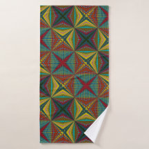 Hippie Vermelho Azul Amarelo Verde Triquete Étnico