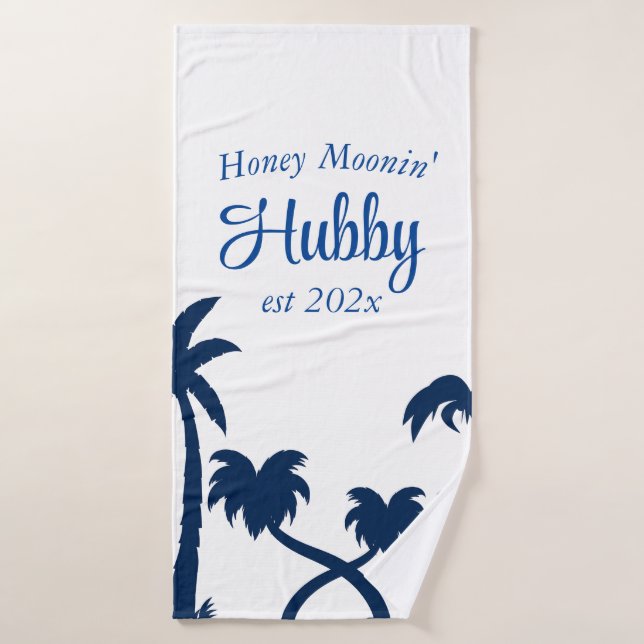 Toalha De Banho Hubby da Lua de mel personalizada/Wifey Bath Towel (Toalha de Banho)