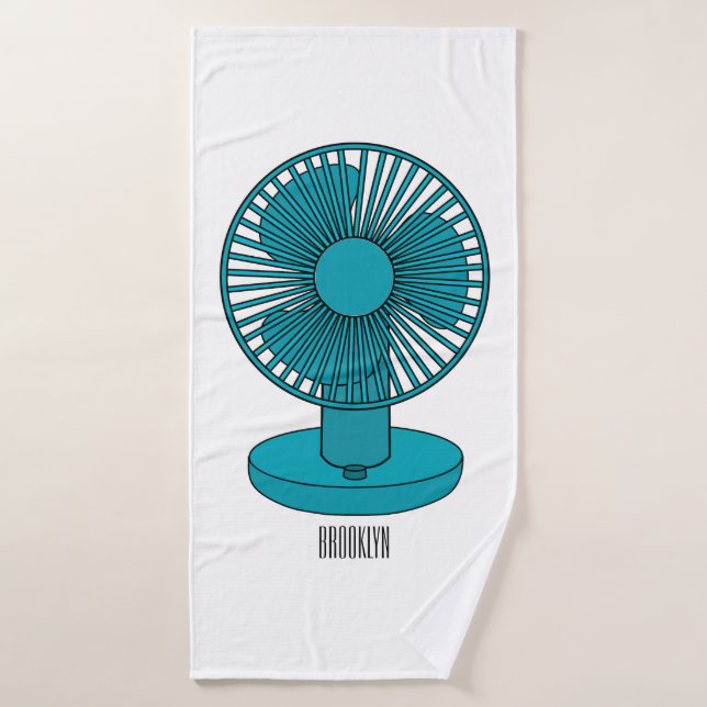 Toalha De Banho Ilustração do desenho do ventilador (Toalha de Banho)