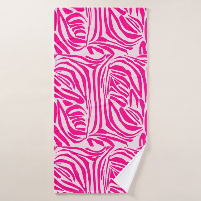 Toalha De Banho Impressão zebra rosa (Toalha de Banho)