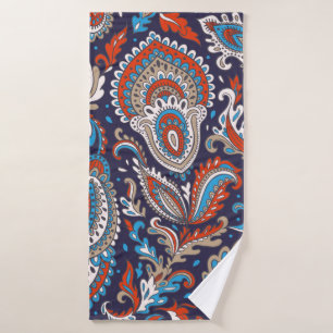Toalha De Banho Indian floral paisley medallion pattern. Ethnic Ma