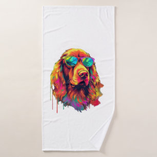 Toalha De Banho Irlandês Red Setter Dog Raça para um Irlandês Verm