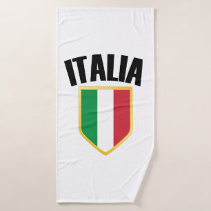 Toalha De Banho Italia Crest Itália Flag
