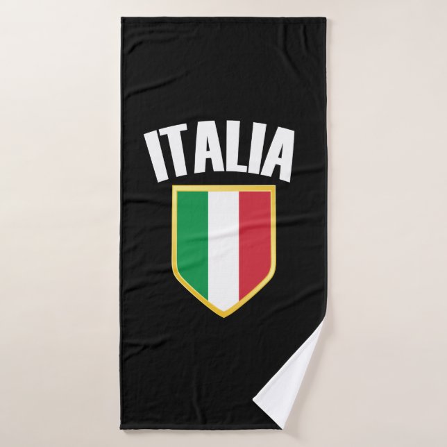 Toalha De Banho Italia Crest Itália Flag Soccer Fan (Toalha de Banho)
