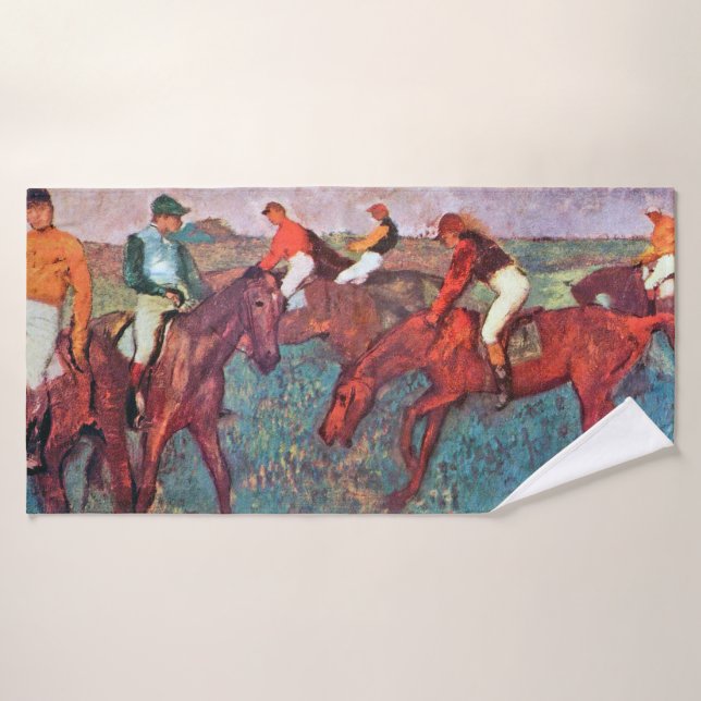 Toalha De Banho Jockey e Horse, Edgar Degas (Toalha de Banho)