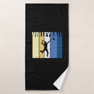 Toalha De Banho Jogador de Voleibol   Vintage Girls De Voleibol
