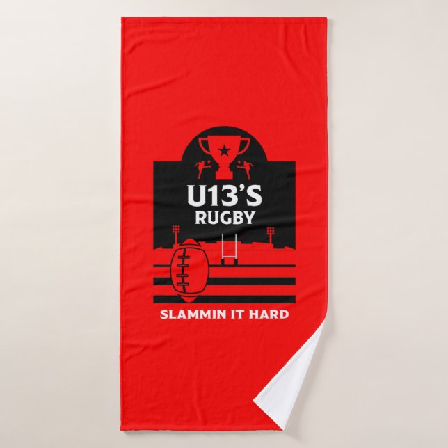 Toalha De Banho Jogadores Júnior de Rugby U13 (Toalha de Banho)