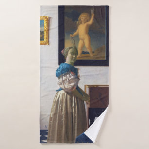Toalha De Banho Lady Standat a Virginal, Johannes Vermeer