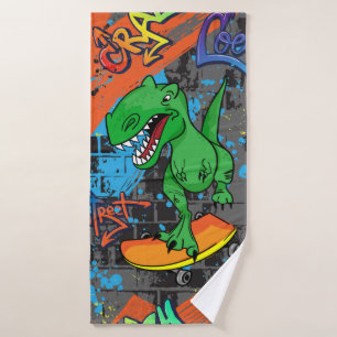 Toalha De Banho Legal padrão perfeito e brilhante com dinossauro 