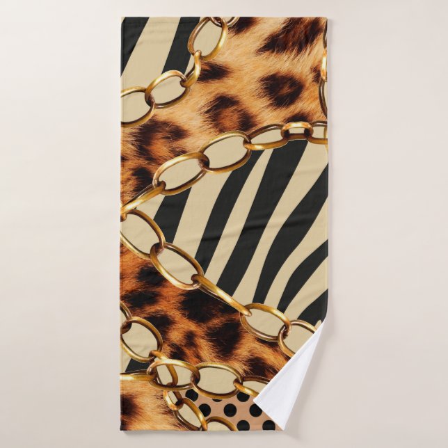 Toalha De Banho Leopard Pattern, Leopard Print, Animal print,  (Toalha de Banho)