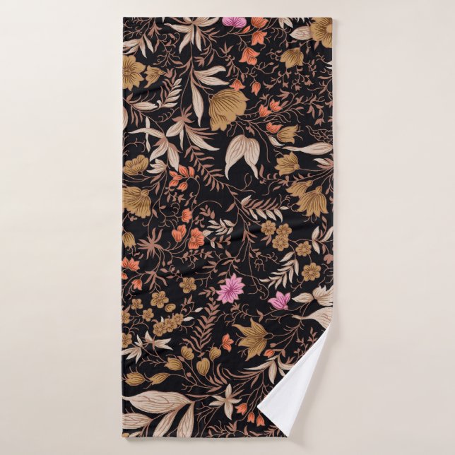 Toalha De Banho Linda paisagem sem costura padrão floral (Toalha de Banho)