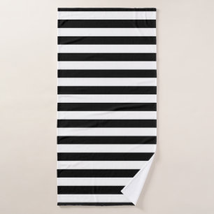Toalha De Banho listras da bandeira da Cornualha preto branco padr