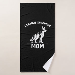 Toalha De Banho Mamães de German shepherd de Arte da Apicultor