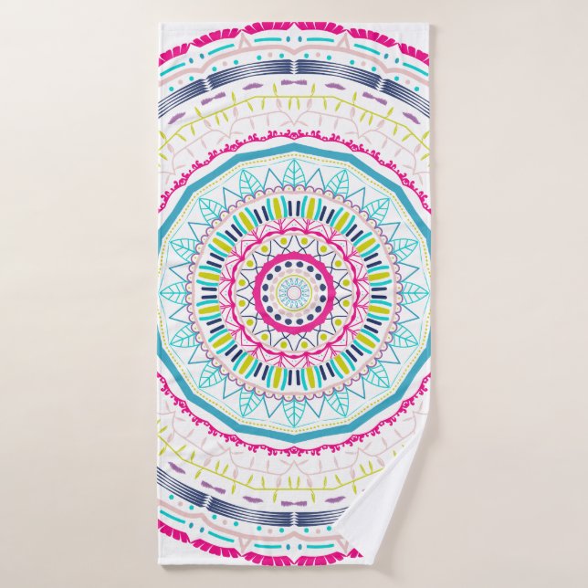 Toalha De Banho mandala colorida (Toalha de Banho)