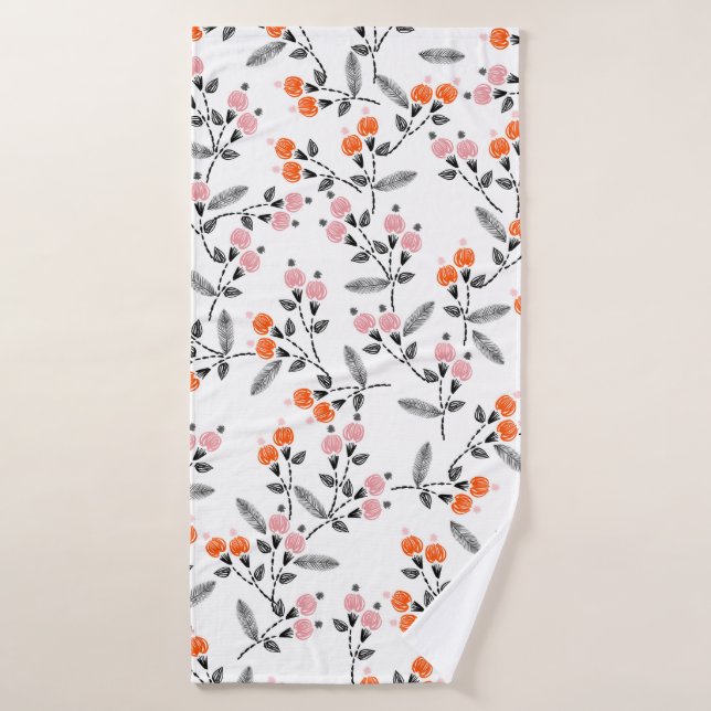 Toalha De Banho Manípulo do bordado com mão Padrão sem costura com (Toalha de Banho)