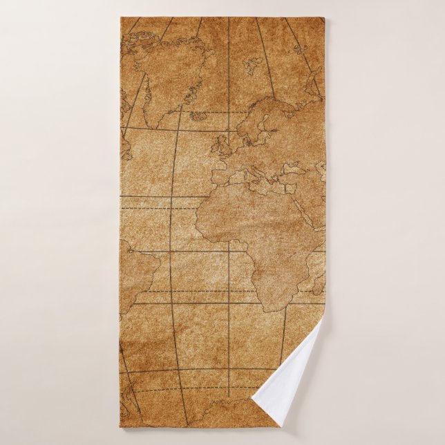 Toalha De Banho mapa do mundo (Toalha de Banho)