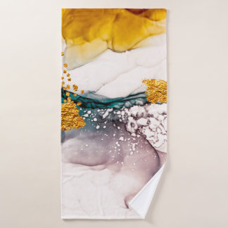 Toalha De Banho Mármore de luxo com ouro brilhante