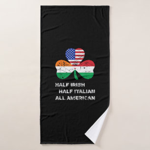 Toalha De Banho Meia-Irlandesa Metade Italiana All American Flag S
