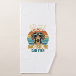 Toalha De Banho Melhor Pai de Dachshund de Todos os Tempos Camisa
